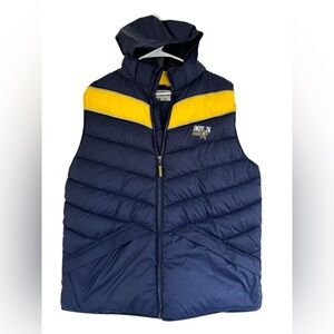 NBA All Star 2024 Indianapolis Puffer Vest Blue/Yellow Size Large‎